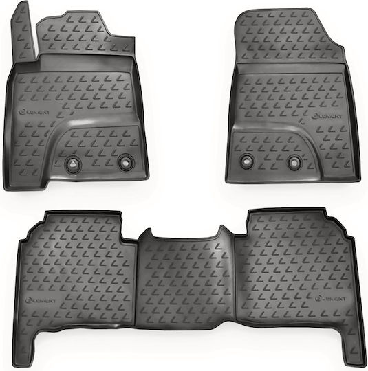 Novline Satz Vorder- und Hintermatten Wannenartig 3Stück aus TPE für Lexus LX 2012+ Gray
