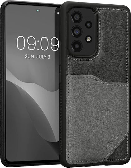 Kalibri Faux Leather Задна корица Пластмаса Сив (Galaxy A53)