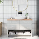 vidaXL Cabinet de baie fără chiuvetă L120xl40xH4cm Lemn masiv brut