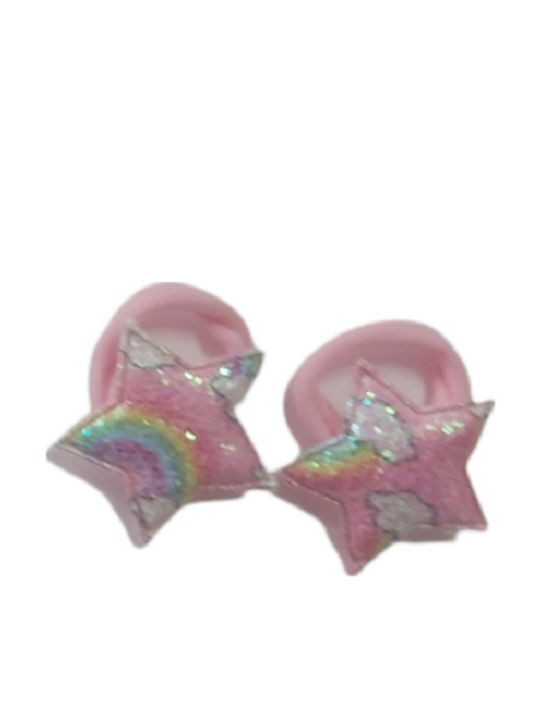 Ro-Ro Accessories Σετ Παιδικά Λαστιχάκια Ροζ 2τμχ