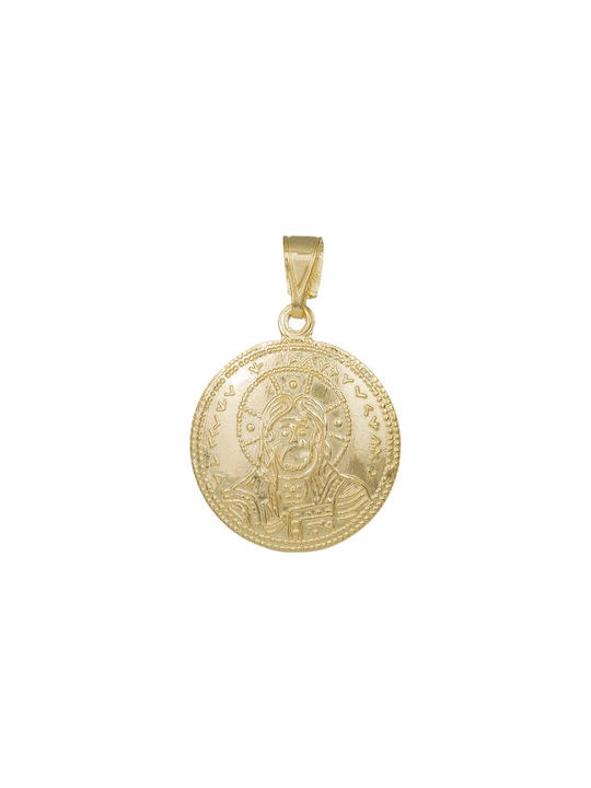 Pendant Kids Talisman Double Sided Constantine from Gold 14K PK31