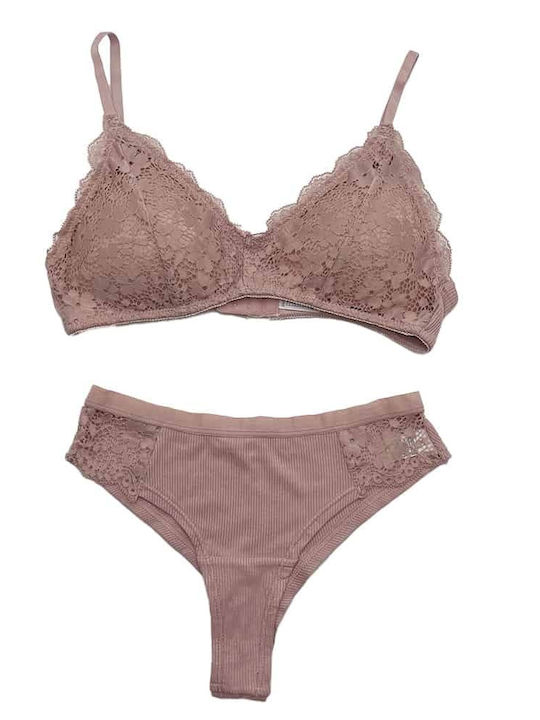 Dyana Lace Underwear Set with Bra & String ROZ