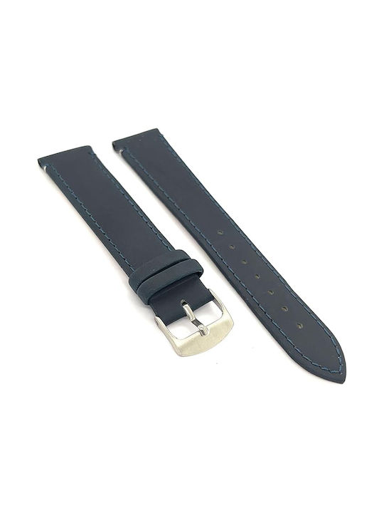 Diloy Straps Leather Strap Blue 18mm