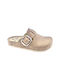 Comfort Way Shoes Γυναικεία Δερμάτινα Ανατομικά Σαμπό Μπεζ