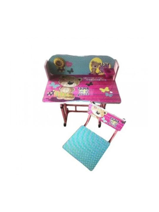 Kids Table and Chairs Set Pink Blue