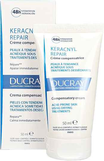 Ducray Keracnyl Repair Cremă de Față 48h Împotriva Acneei cu Niacinamidă 50ml