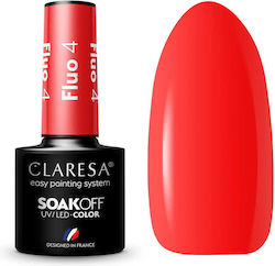 Claresa Fluo 4 Gel Nail Polish Fluorescent Yellow 4 5ml