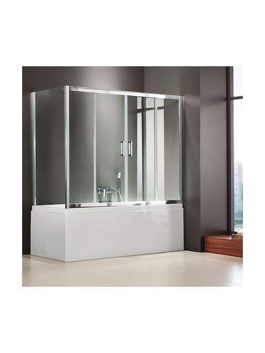 Axis Bath Slider 2+2 Καμπίνα Μπανιέρας με Συρόμενη Πόρτα Clear Glass