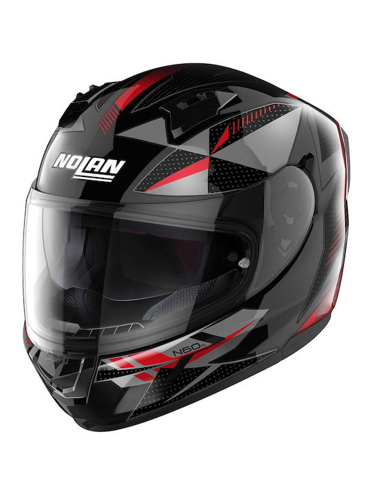 Nolan N60-6 Wiring 74 Black/Red Motorcycle Helm...