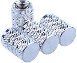 Car Tire Valve Caps Silver 4pcs