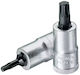 Gedore Bit-Stecknuss mit Torx-Bit und Antriebsvierkant 1/2'' Größe T50 1Stück