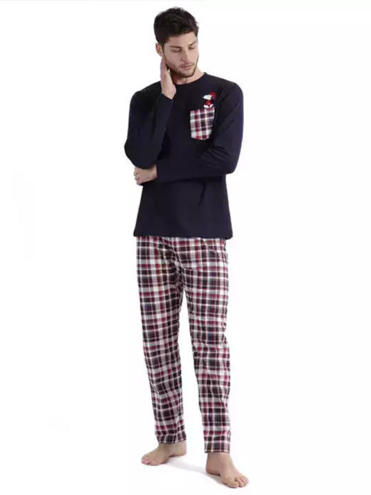 Admas Men's Winter Pajamas Set BLUE