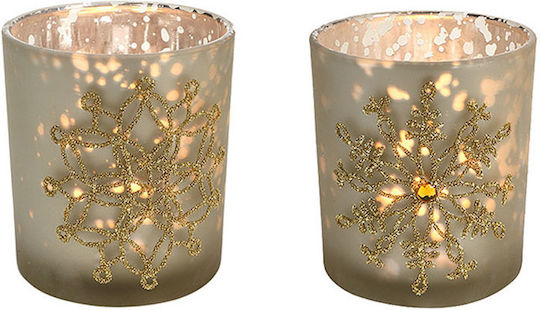 Zaros Christmas Beige Candlestick 6pcs