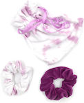 Prod Velvet Scrunchy Hair Purple 2pcs