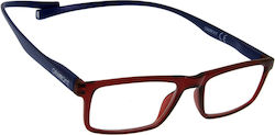 Oramont Reading Glasses +2.50 in Red color 9059
