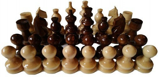 Magic Puzzle Box Ξύλινα Πιόνια για Σκάκι Χειροποίητα Καφέ 2cm