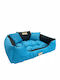 KingDog Sofa Hundebett Blau 75x65cm.
