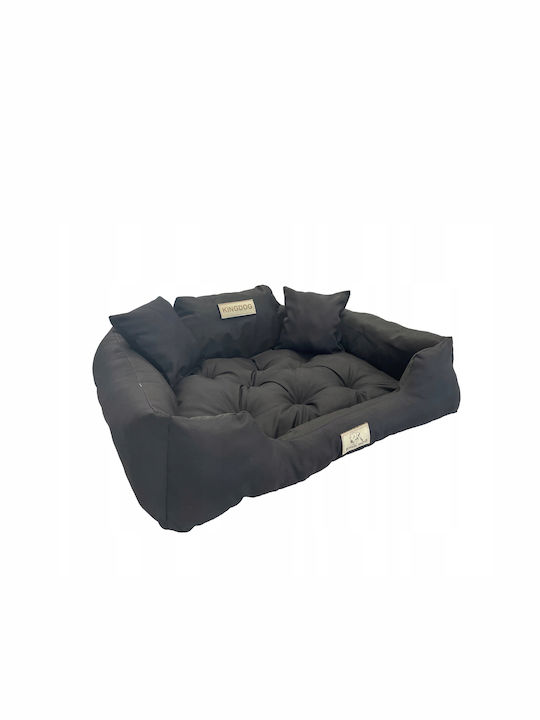 KingDog Sofa Dog Bed Black 75x65cm.