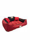 KingDog Sofa Hundebett Rot 75x65cm.
