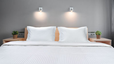 Beauty Home Hotelbettlaken Weiß Doppel 245x280cm Baumwolle und Polyester 1Stück