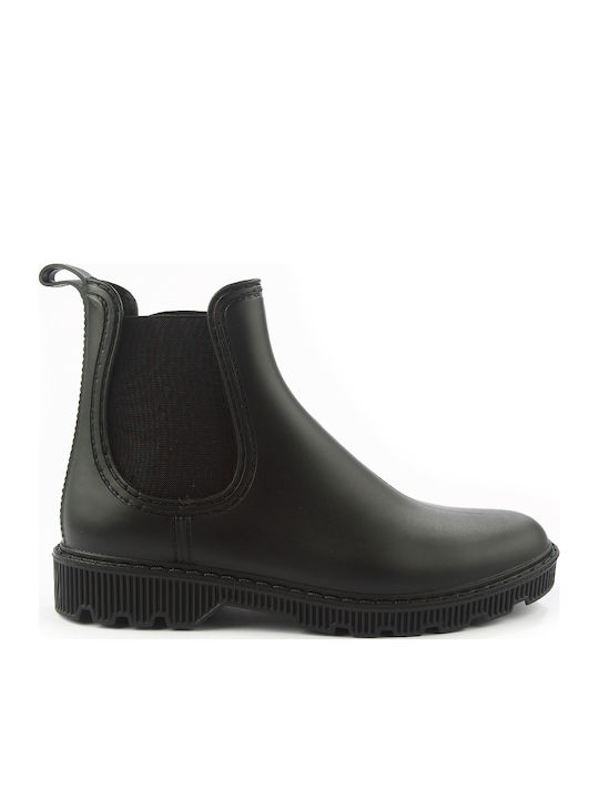Fshoes Women's Short Wellies Black