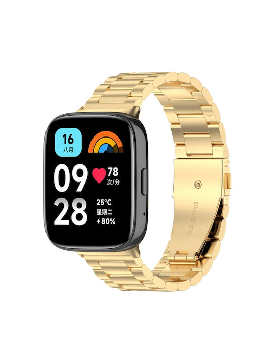 Curea Oțel inoxidabil Aur (Redmi Watch 3 Active )