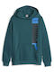 Puma Kids Sweatshirt with Hood Petrol