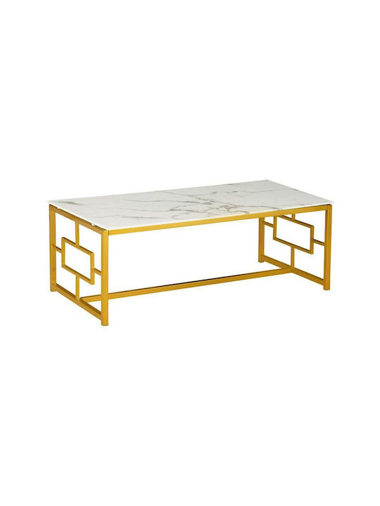 Rectangular Coffee Table Eccento White marble L120xW60xH44cm