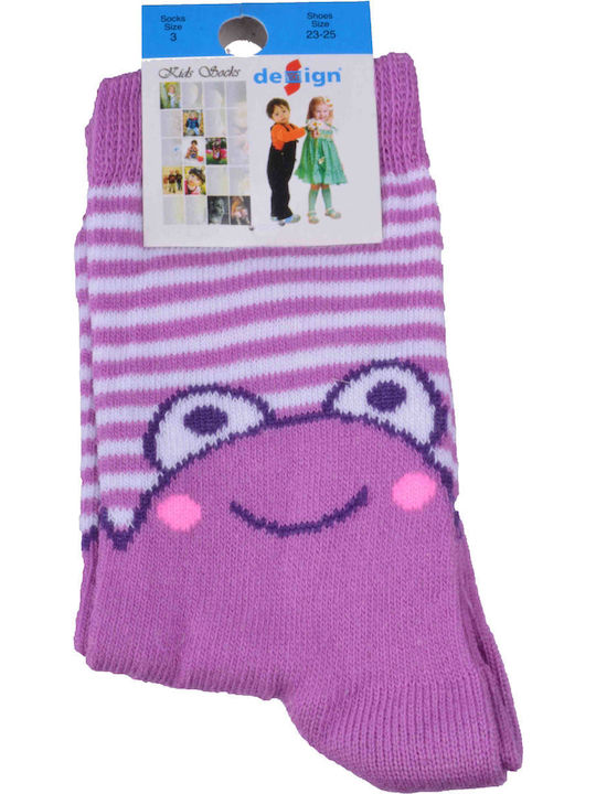 Design Socks Kinderstrümpfe Μωβ