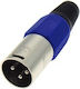 JKG Plug XLR male 5pcs Blue (01.095.0005)