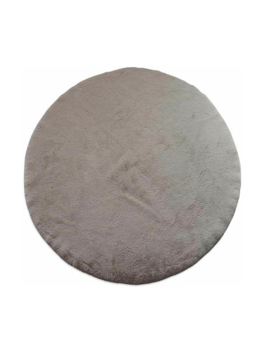 Newplan Puffy Rug Round Taupe