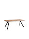 Aosa Трапезна Маса Дървена с Метална Рамка Honey Maple/Черен 160x90x76см