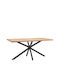 Dryopis Masă Sala de mese Lemnoasă cu Schelet Metalic Natural/Black 160x80x75buc