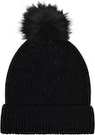 Stamion Pom Pom Beanie Beanie Knitted in Black ...