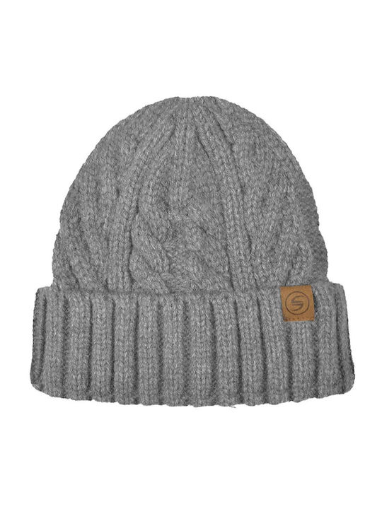 Stamion Beanie Ανδρικός Σκούφος Πλεκτός σε Γκρι...