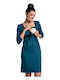 Queen Mother Nightgown Maternity & Nursing Petrol