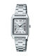 Casio Γυναικείο Ρολόι 22mm Μπαταρίας με Ασημί Μεταλλικό Μπρασελέ