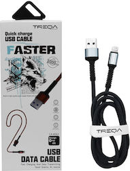 Treqa CA-8562 USB-A zu Lightning Kabel Silber 2m