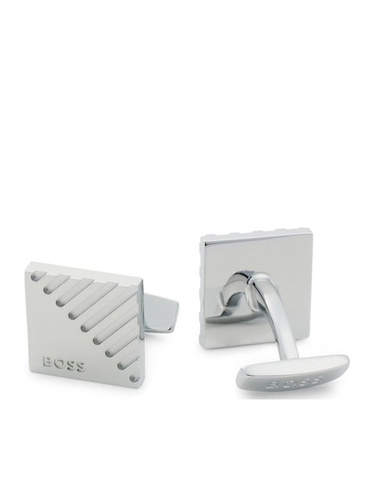 Boss Cufflinks from Steel in Silver Color