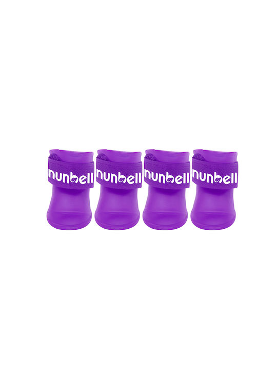 Nunbell Pet Παπούτσια Σκύλου σε Μωβ Χρώμα 4τμχ ...