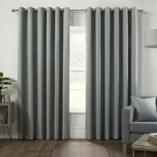 Import Hellas Vorhang mit Grommets Schwarze 140x270cm