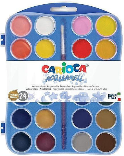 Carioca Set of Watercolours Multicolored with Brush 12ml 6pcs