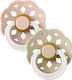 Bibs Boheme Pacifiers Rubber Boheme Glow - Blush / Vanilla for 6+ months 2pcs