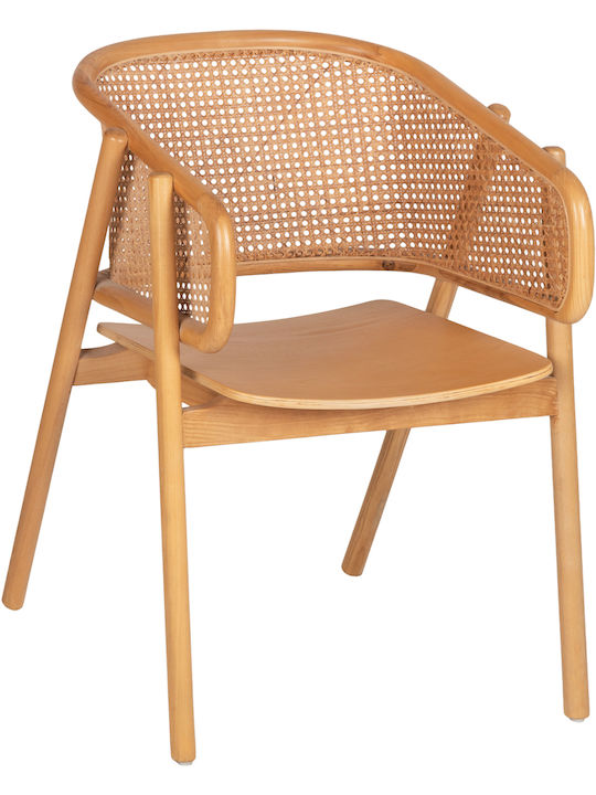 Καρέκλα Εξωτερικού Χώρου Rattan Kenlee Φυσικό 57.5x55x81εκ.