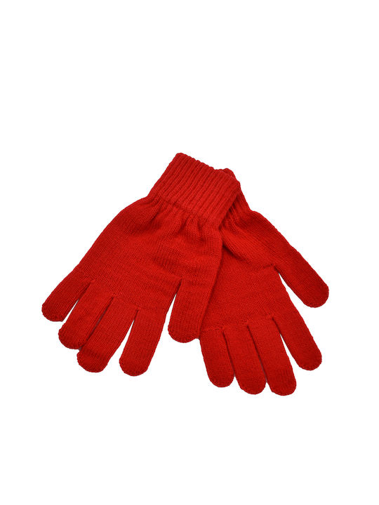 Brims and Trims Κόκκινα Γυναικεία Πλεκτά Γάντια