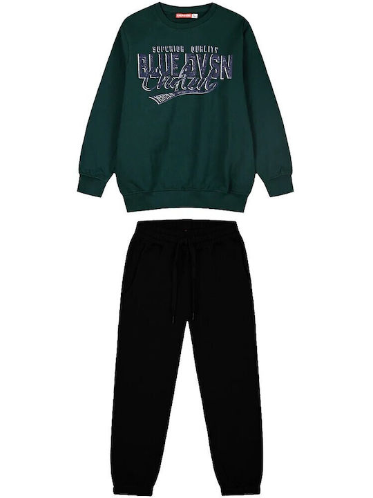 Kids Sweatpants Set Cypress Green 2pcs