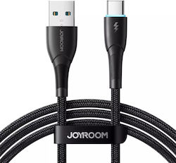 Joyroom Starry Series Braided USB 2.0 Cable USB-C male - USB-A Black 1m (SA32-AC3)