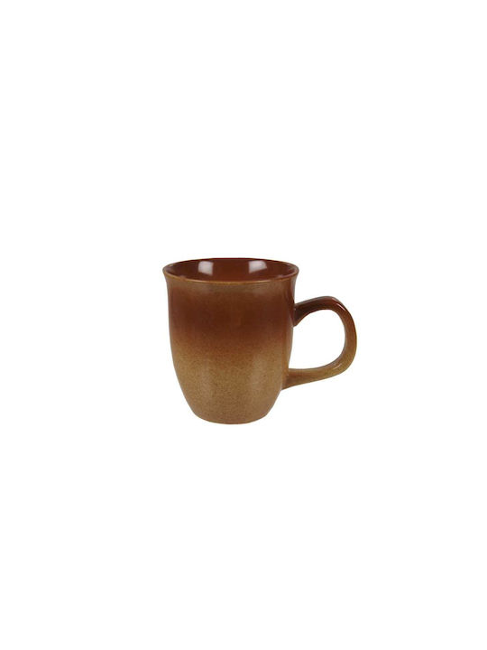 Art et Lumiere Mug from Porcelain Brown 320ml 4pcs