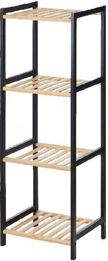 CMSpa Επιτοίχια Ραφιέρα Μπάνιου Ξύλινη 35x30x100cm Μπλε