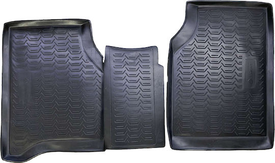 Novline Front Mats 2pcs Tray Type for Nissan Navara 2005+ Black
